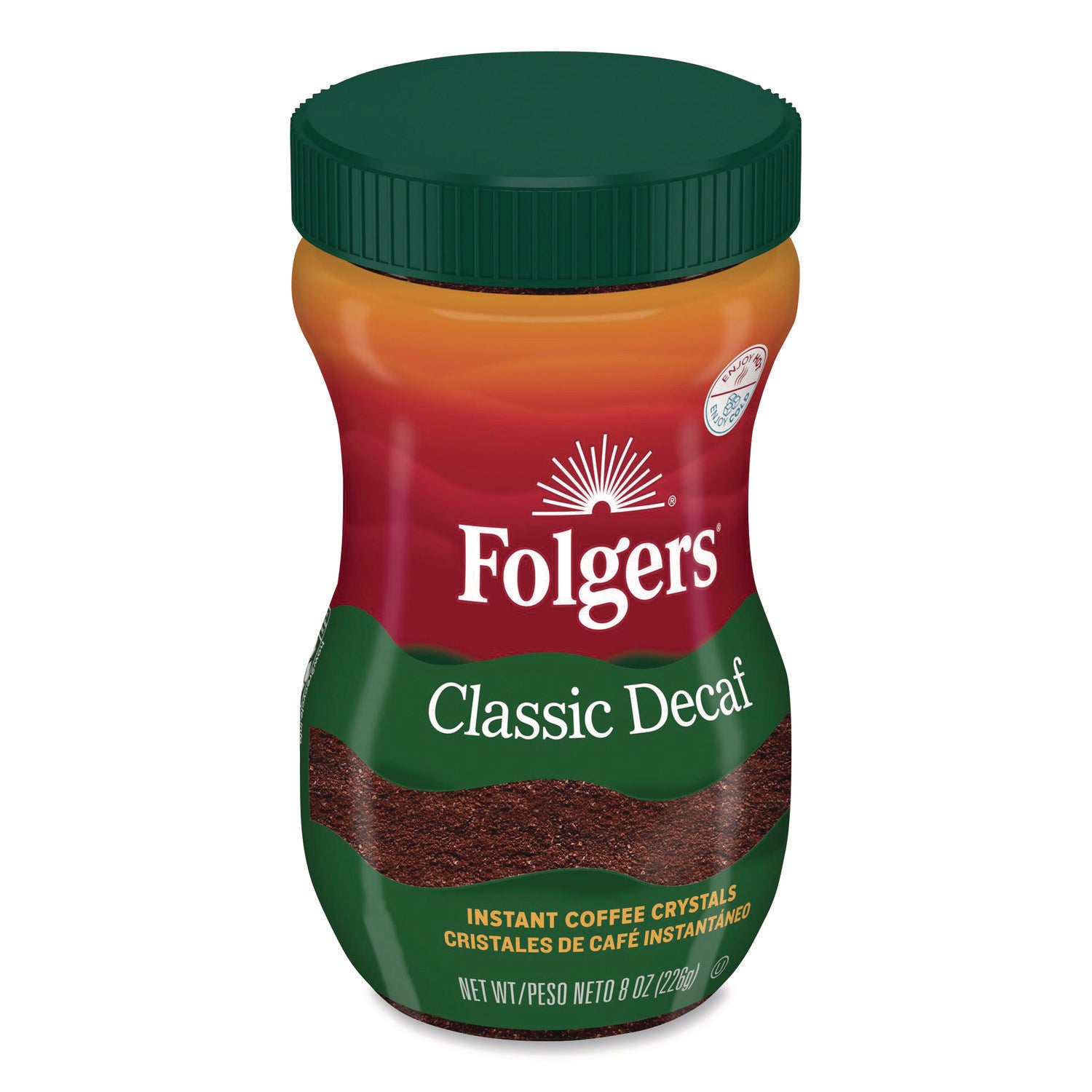 Instant Coffee Crystals, Classic Decaf, 8 oz