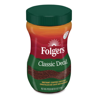 Instant Coffee Crystals, Classic Decaf, 8 oz
