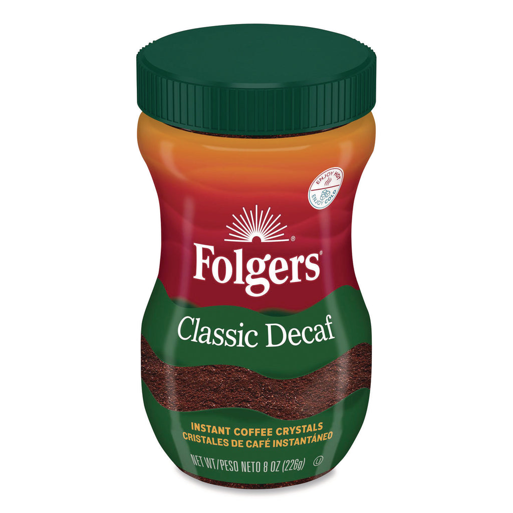 Instant Coffee Crystals, Classic Decaf, 8 oz