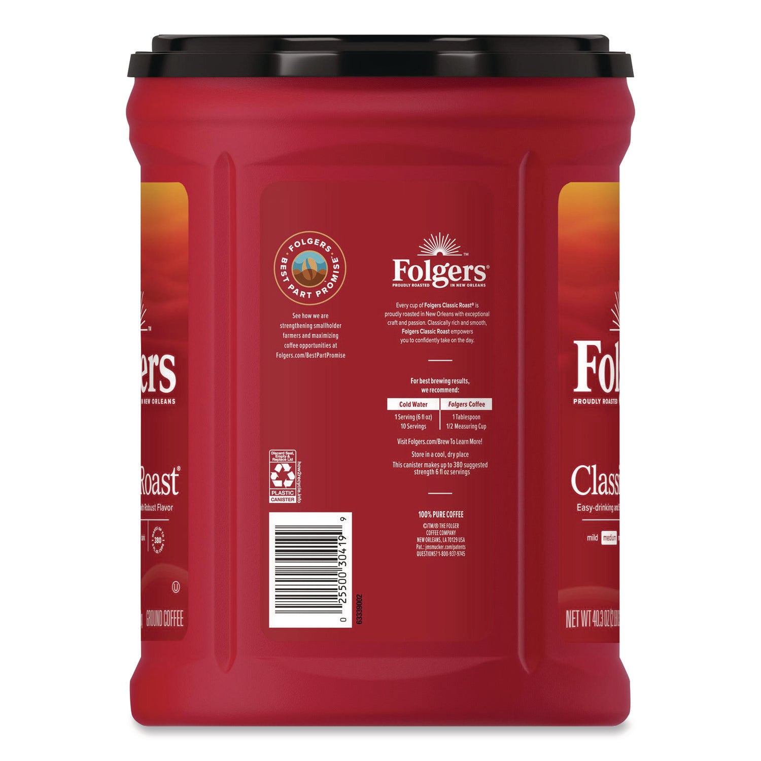 Folgers Ground Canister Classic Roast Coffee - Medium - 1 Each