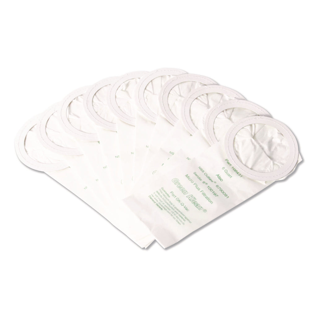 Replacement Vacuum Bags, Fits NSS Outlaw/ProTeam QuarterVac/Sandia/Sanitaire, 10/Pack