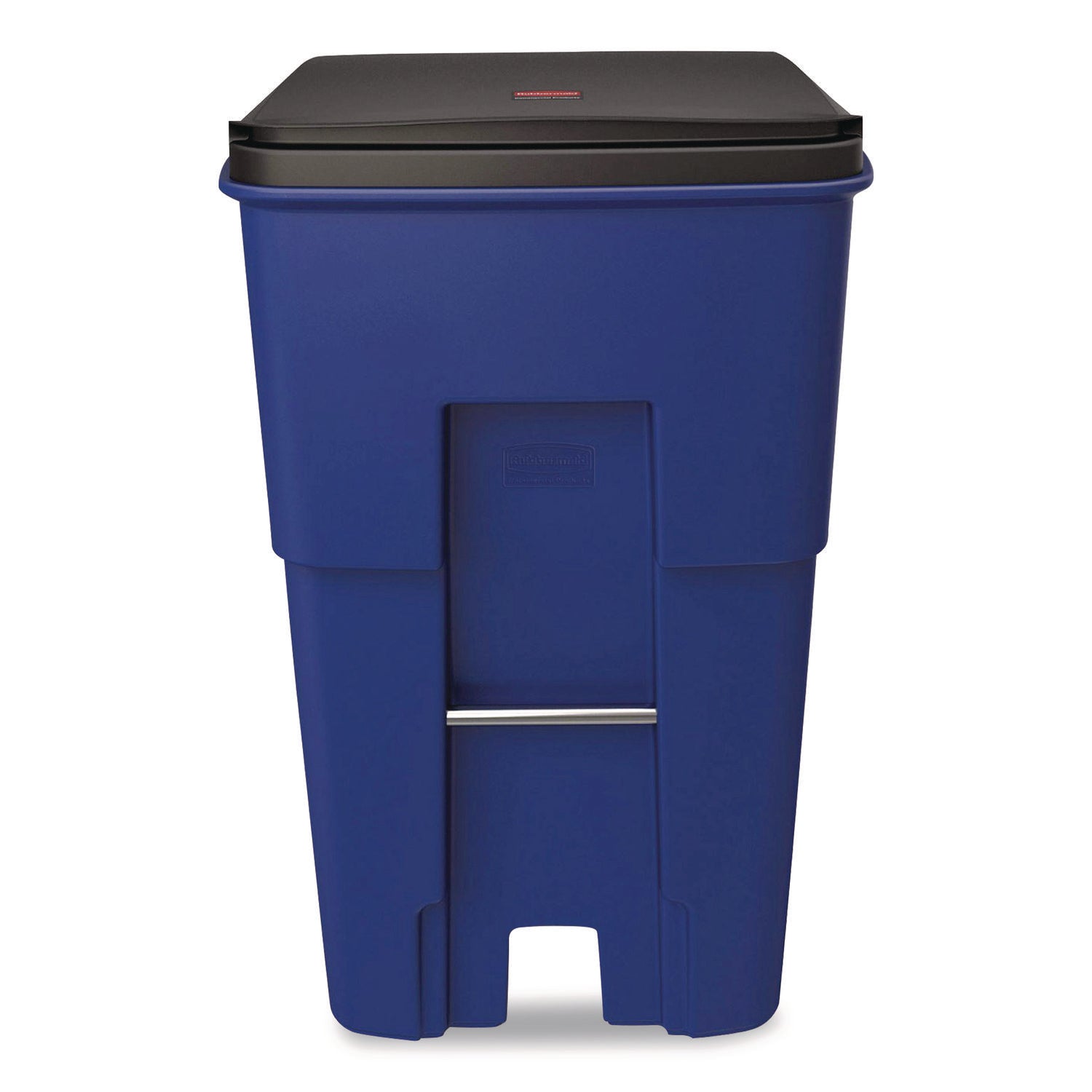 Rubbermaid Commercial Brute 95-gallon Rollout Container - Rollout Lid - 95 gal Capacity - Mobility, Heavy Duty, Wheels, Reinforced, Smooth, Ergonomic Handle, UV Resistant - 46" Height x 37.2" Width x 28.6" Depth - Blue - 1 Each