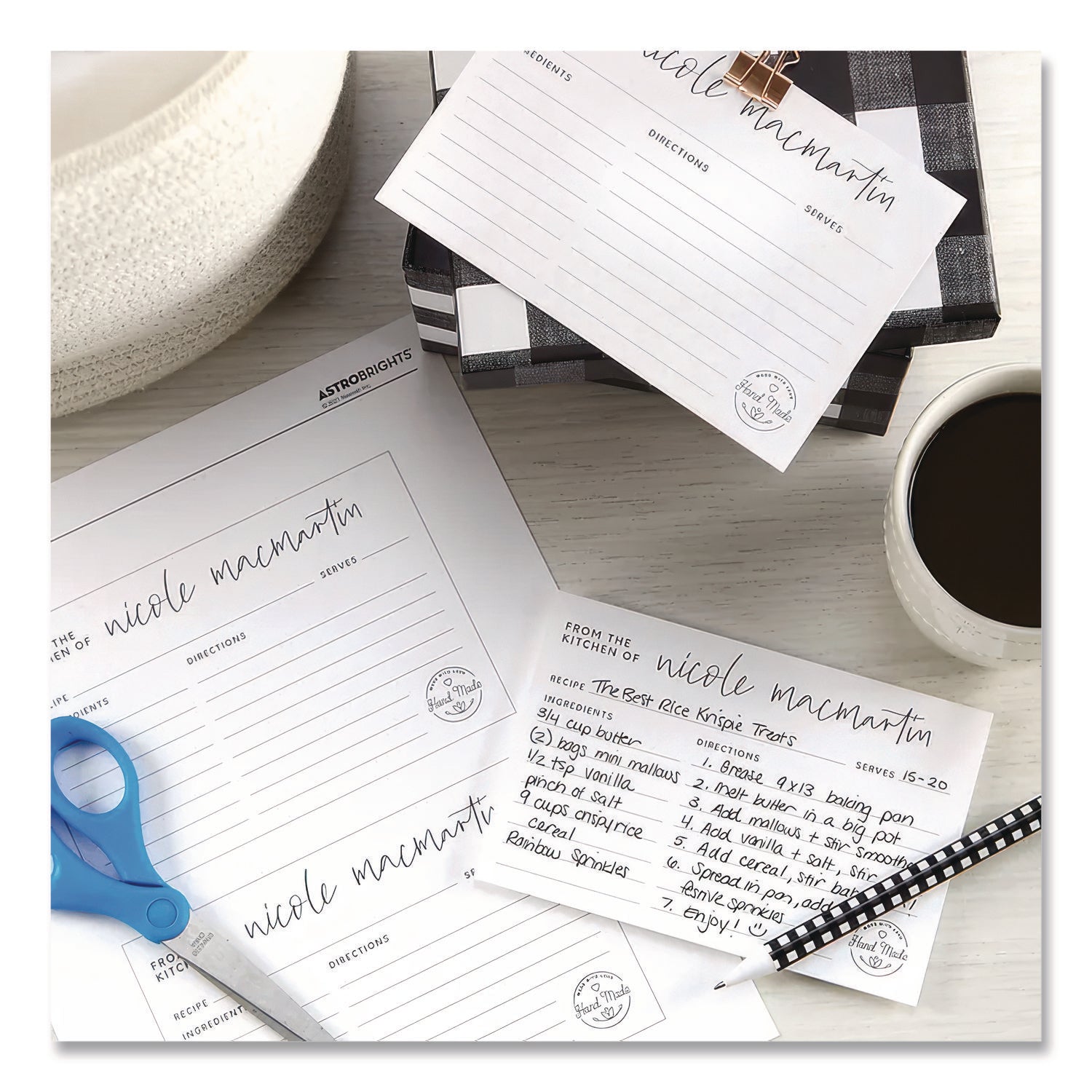 Exact Index Card Stock, 94 Bright, 110 lb Index Weight, 8.5 x 11, White, 250/Pack