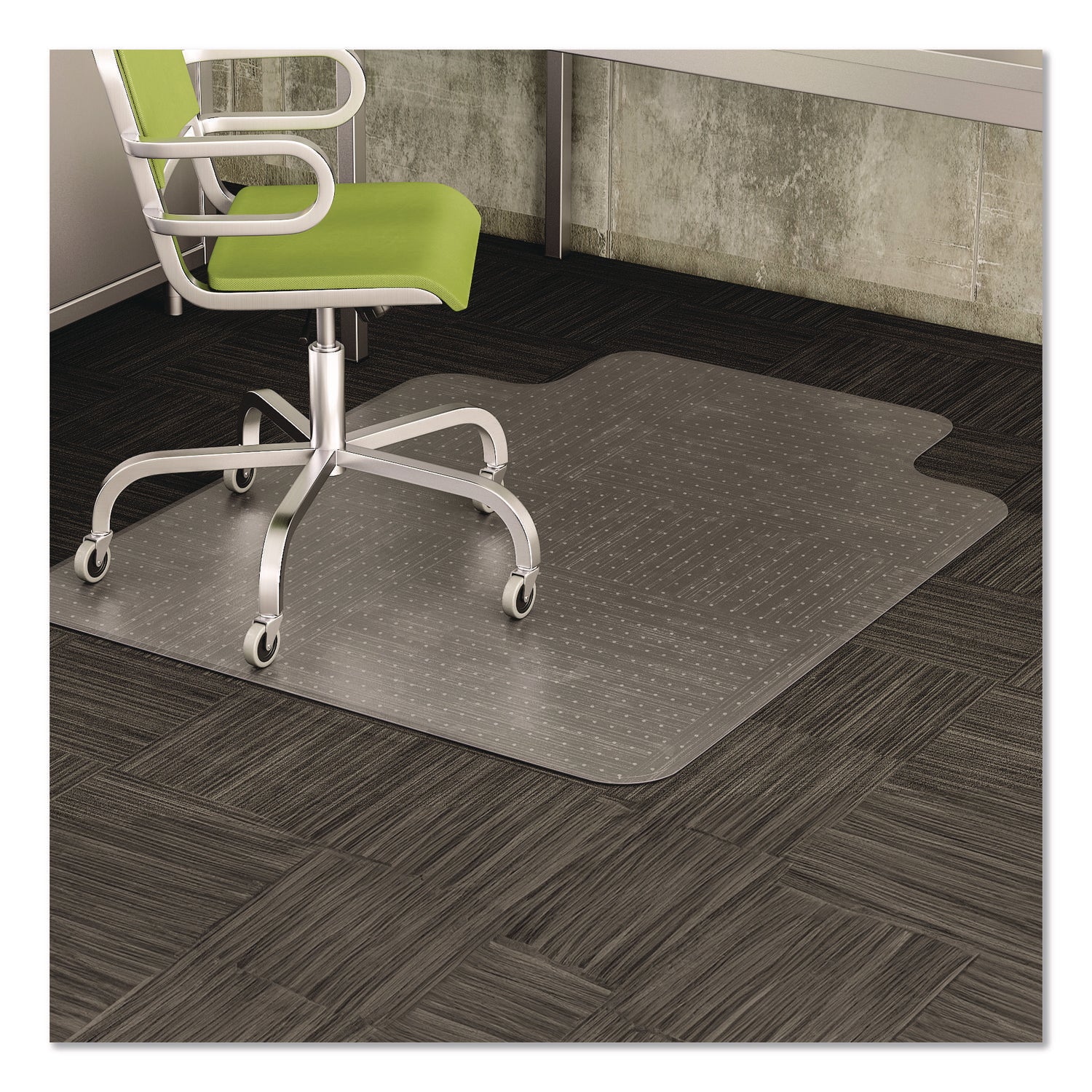 DuraMat Moderate Use Chair Mat for Low Pile Carpet, 45 x 53, Wide Lipped, Clear