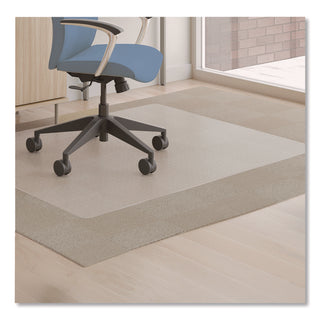 Antimicrobial Chair Mat, Medium Pile Carpet, 60 x 46, Rectangular, Clear