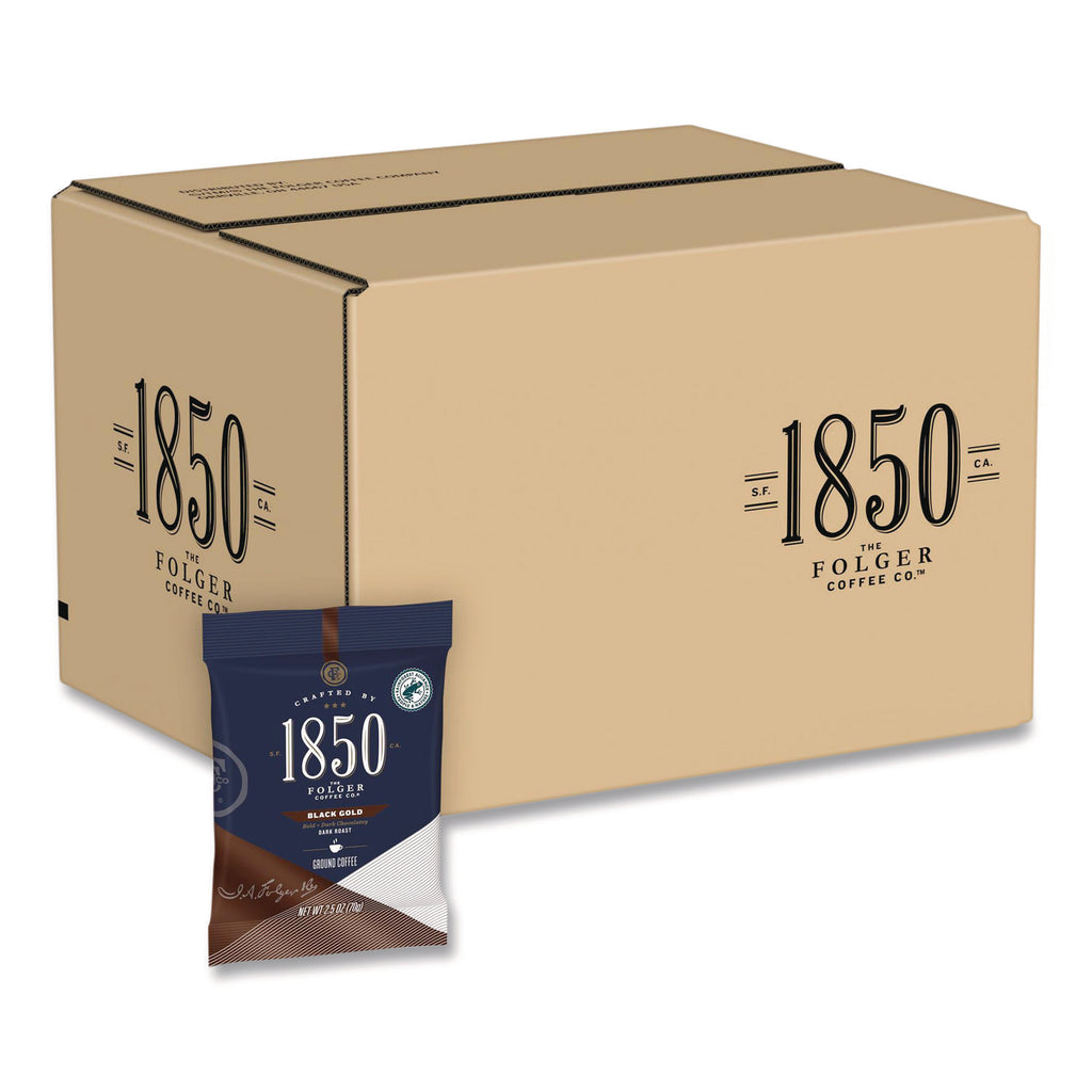 Coffee Fraction Packs, Black Gold, Dark Roast, 2.5 oz Pack, 24 Packs/Carton