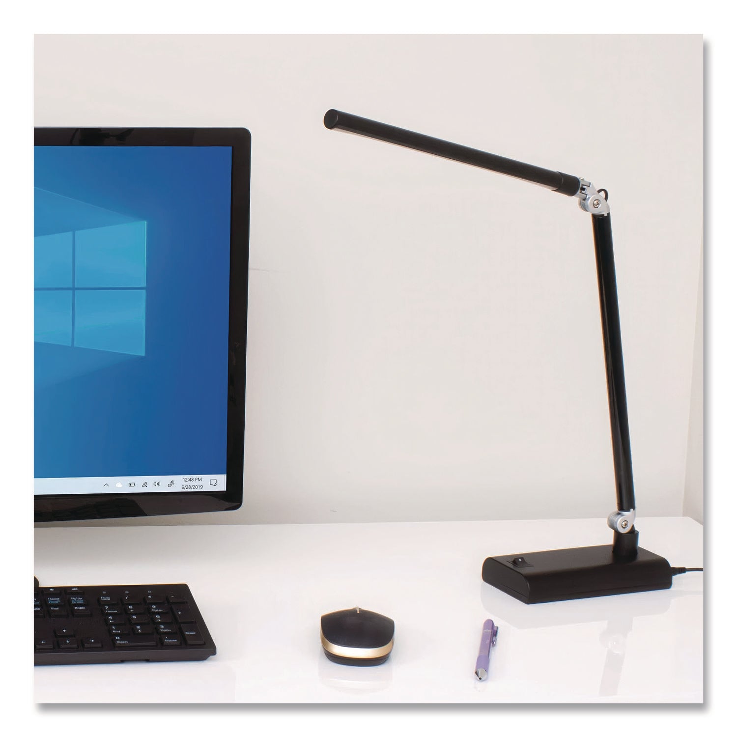 LED Desk Lamp, 7w x 3.5d x 14.5h, Black, Ships in 4-6 Business Days