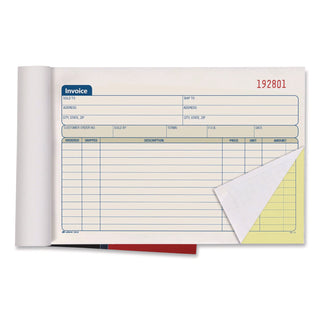 Two-Part Invoice Book, Two-Part Carbonless, 5.56 x 8.44, 50 Forms Total