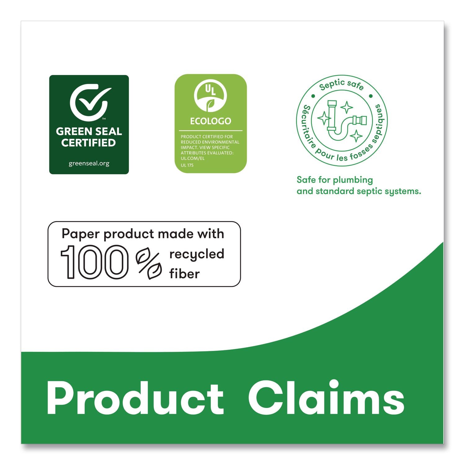 Perform Bath Tissue for Tandem Dispensers, Septic Safe, 2-Ply, White, 3.5" x 1,400 ft, 6 Rolls/Carton