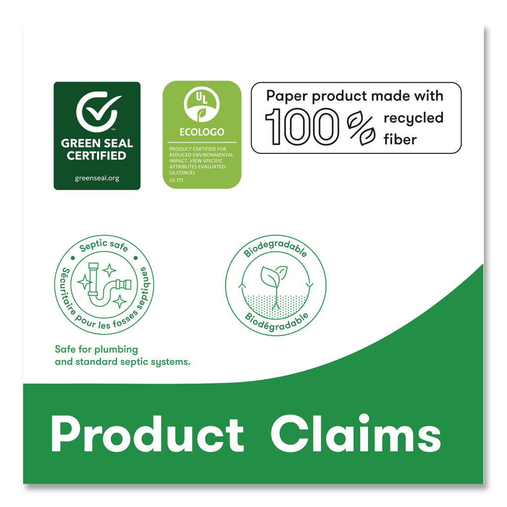 Perform Bath Tissue for Tandem Dispensers, Septic Safe, 2-Ply, White, 3.45" x 1,250 ft, 6 Rolls/Carton