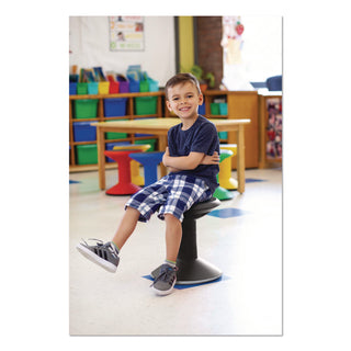 Storex Wiggle Stool - Black - 1 / Carton