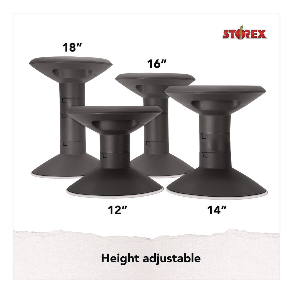 Storex Wiggle Stool - Black - 1 / Carton
