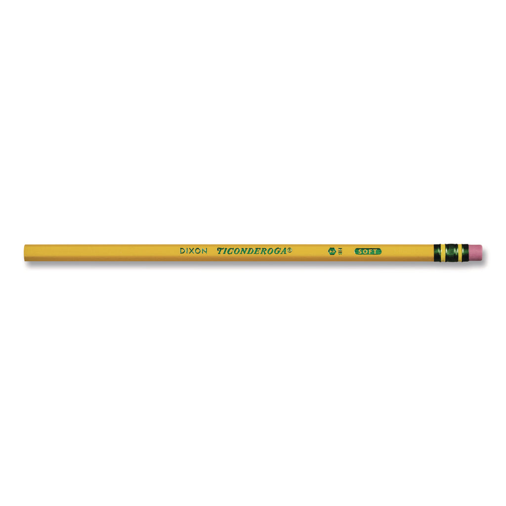 Pencils, F (#2.5), Black Lead, Yellow Barrel, Dozen
