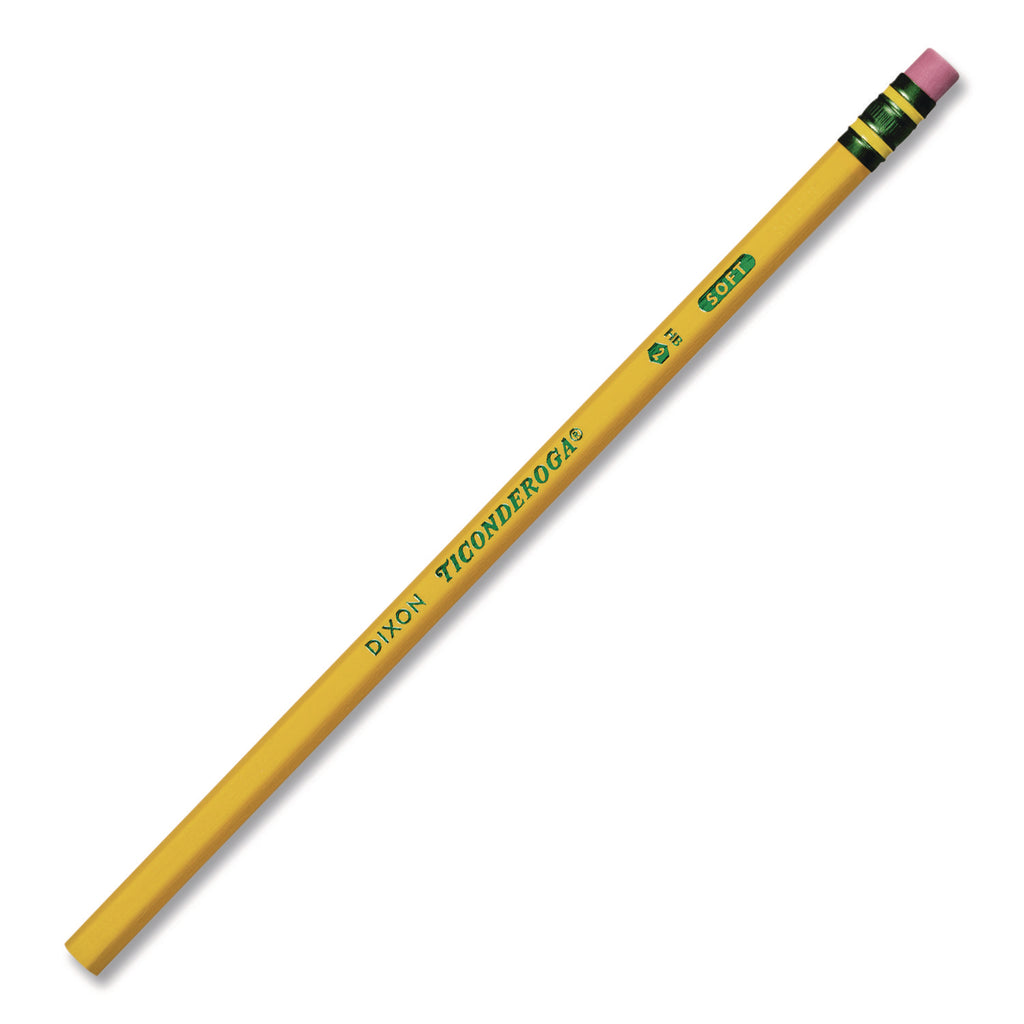 Pencils, B (#1), Black Lead, Yellow Barrel, Dozen