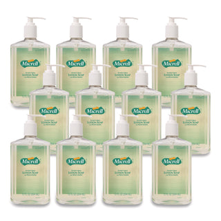 Micrell Antibacterial Lotion Soap - 12 fl oz (354.9 mL) - Pump Bottle Dispenser - Kill Germs - Hand - Antibacterial - Orange - Fast Acting, Bio-based, Non-irritating, Triclosan-free - 12 / Carton