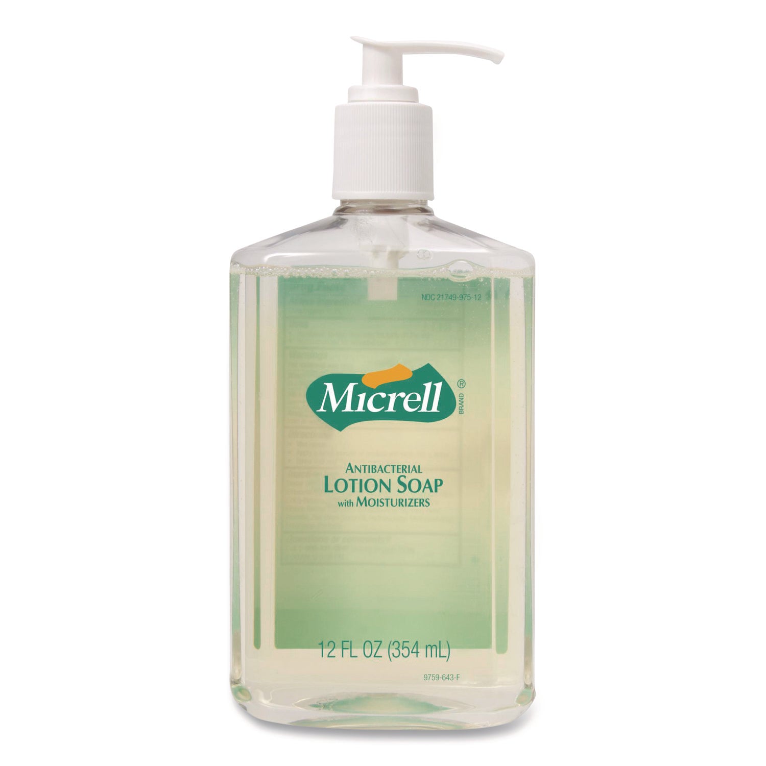 Micrell Antibacterial Lotion Soap - 12 fl oz (354.9 mL) - Pump Bottle Dispenser - Kill Germs - Hand - Antibacterial - Orange - Fast Acting, Bio-based, Non-irritating, Triclosan-free - 12 / Carton