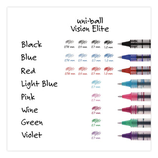 VISION Roller Ball Pen, Stick, Fine 0.7 mm, Red Ink, Silver/Red/Clear Barrel, Dozen