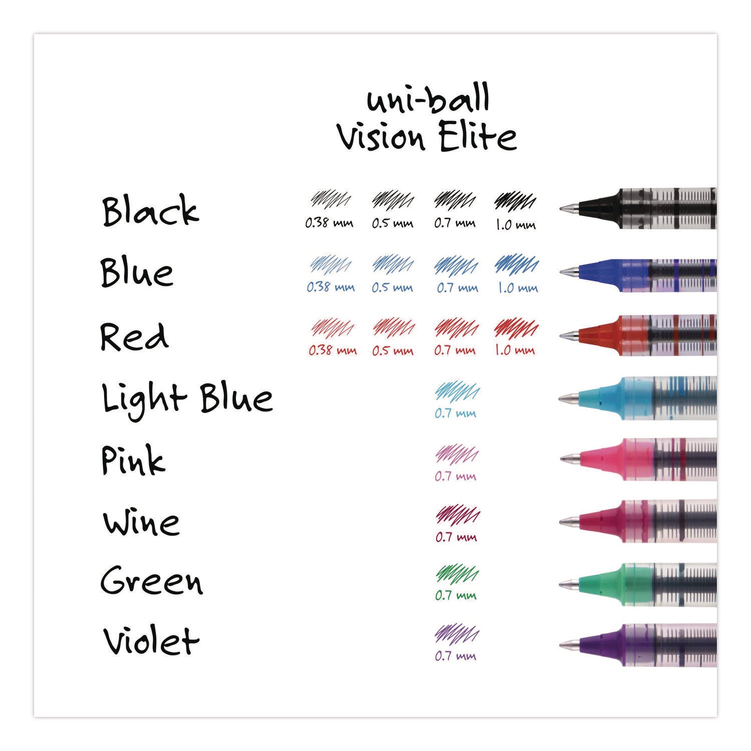 VISION Roller Ball Pen, Stick, Fine 0.7 mm, Red Ink, Silver/Red/Clear Barrel, Dozen