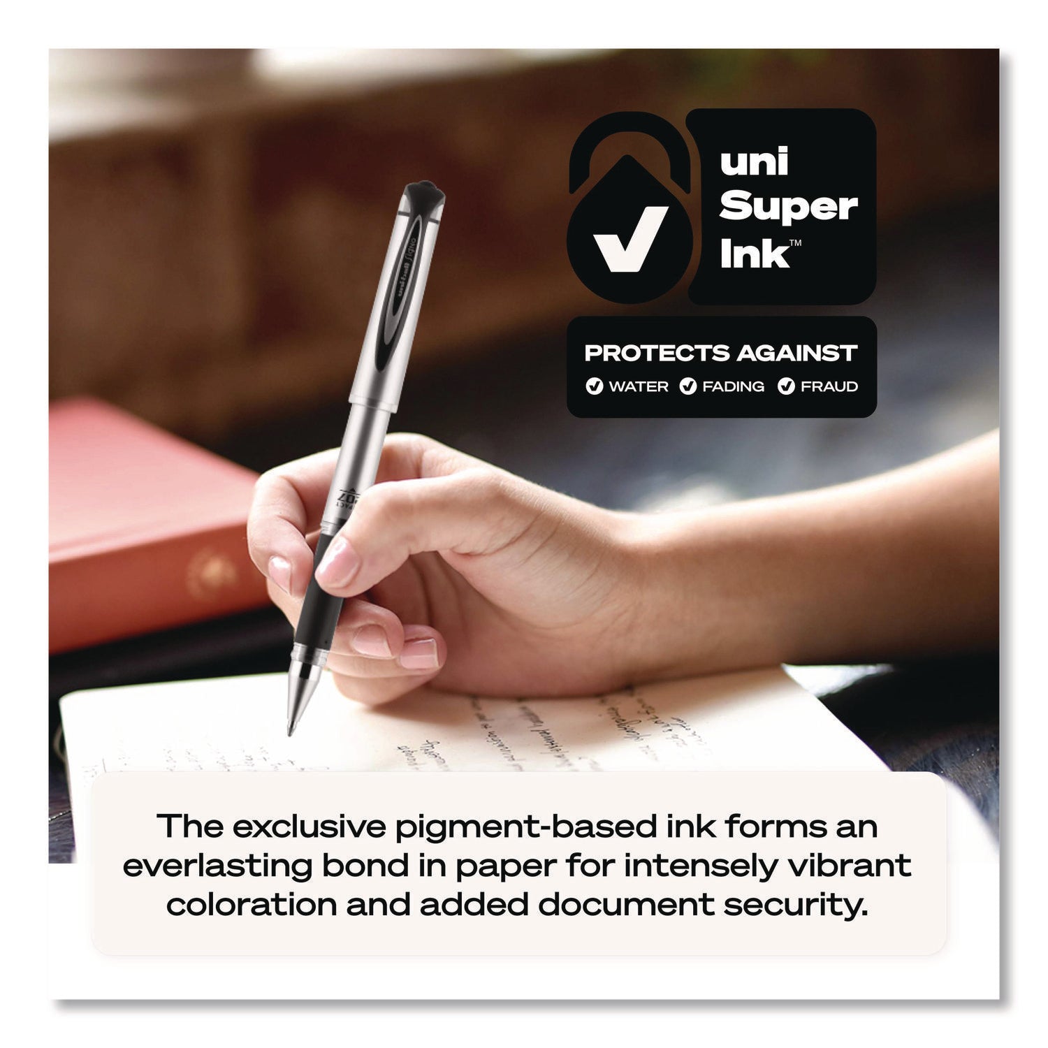207 Impact Gel Pen, Stick, Bold 1 mm, Blue Ink, Silver/Black/Blue Barrel