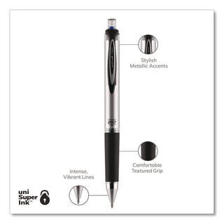 207 Impact Gel Pen, Retractable, Bold 1 mm, Blue Ink, Black/Blue Barrel