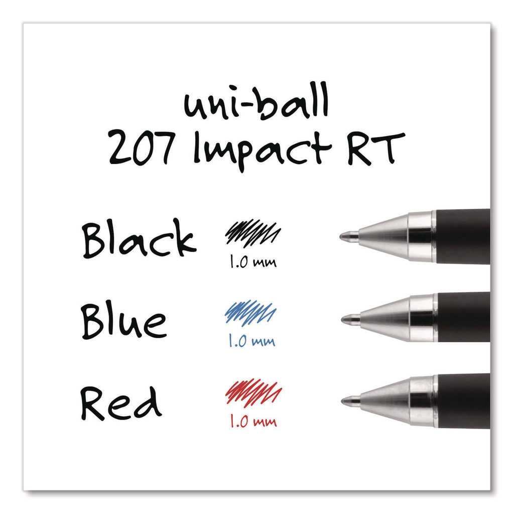 207 Impact RT Gel Retractable Pen Refills, Bold 1 mm Conical Tip, Blue Ink, 2/Pack