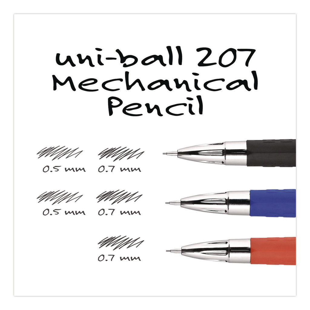207 Mechanical Pencil, 0.7 mm, HB (#2), Black Lead, Black Barrel, Dozen