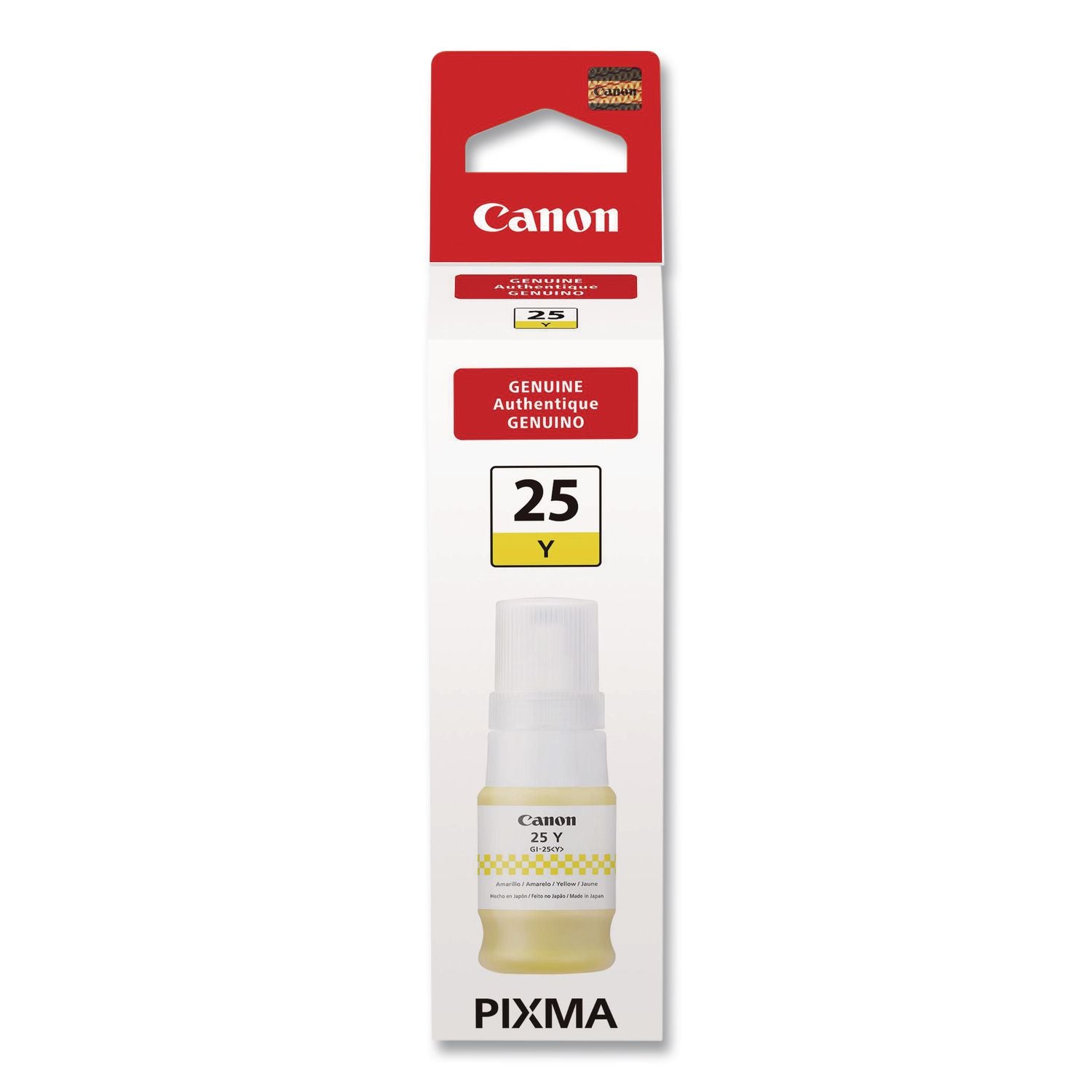 Canon GI-25 Ink Bottles - Inkjet - Yellow - 3000 Pages - 37 mL - 1 Each