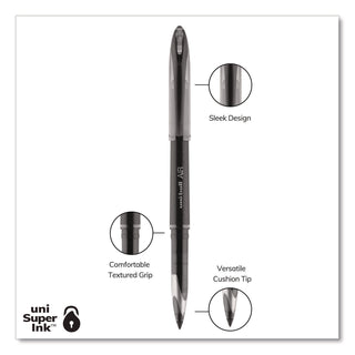 AIR Porous Rollerball Pen, Medium 0.7 mm, Black Ink/Barrel, Dozen