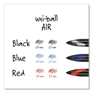 AIR Porous Rollerball Pen, Medium 0.7 mm, Black Ink/Barrel, Dozen