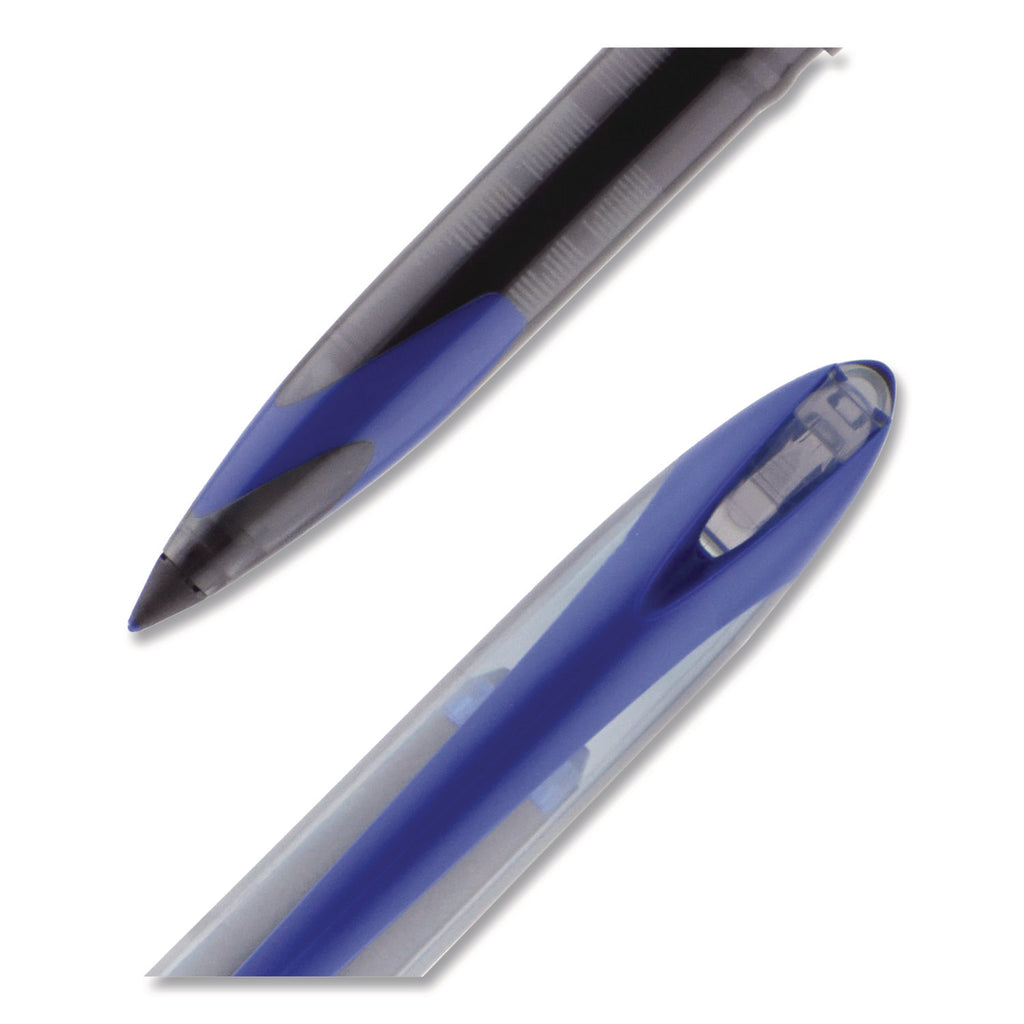 AIR Porous Roller Ball Pen, Stick, Medium 0.7 mm, Blue Ink, Black/Blue Barrel, Dozen