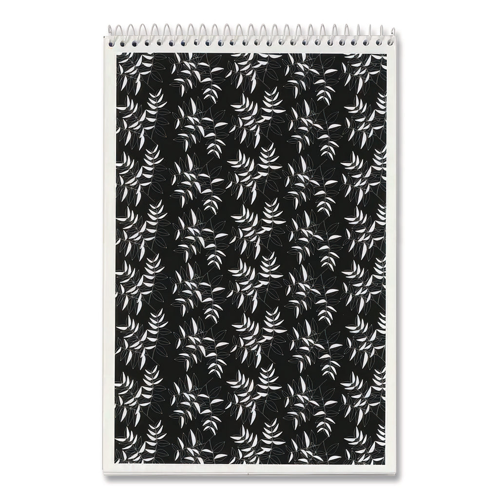 Fashion Steno Pad, Gregg Rule, Assorted Abstract Floral Headband Designs, 80 White 6 x 9 Sheets, 6/Pack