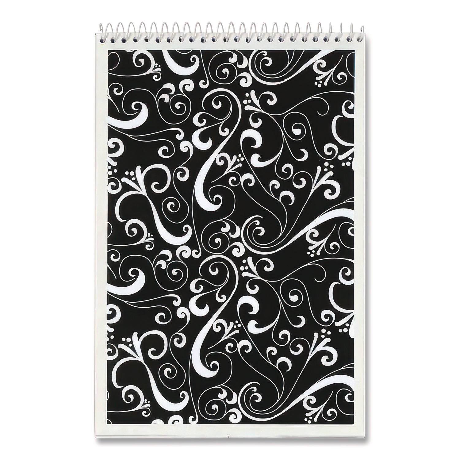 Fashion Steno Pad, Gregg Rule, Assorted Abstract Floral Headband Designs, 80 White 6 x 9 Sheets, 6/Pack