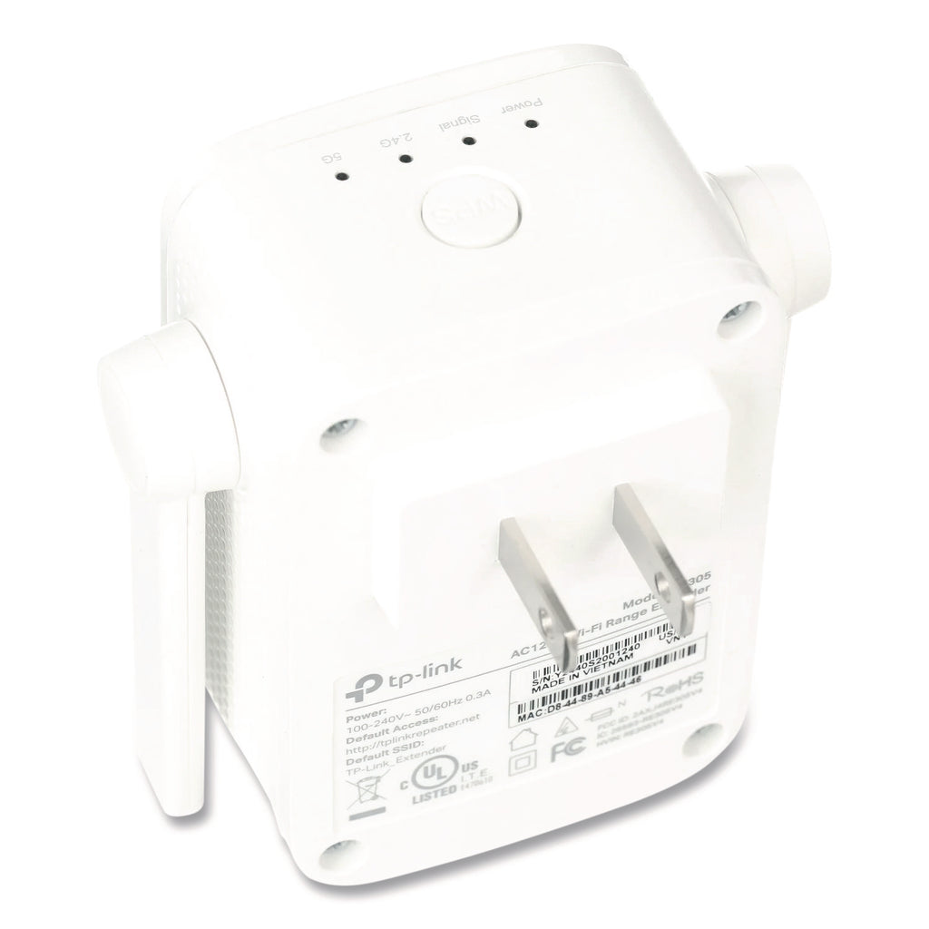 RE305 AC1200 Wi-Fi Range Extender, 1 Port, Dual-Band 2.4 GHz/5 GHz