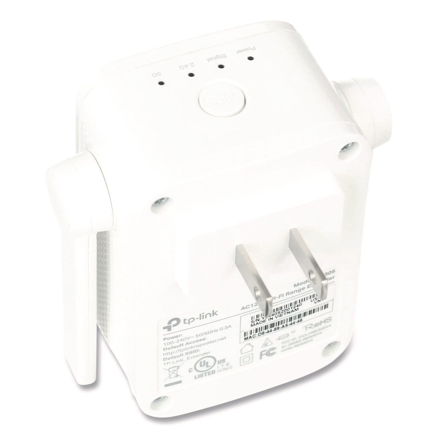 RE305 AC1200 Wi-Fi Range Extender, 1 Port, Dual-Band 2.4 GHz/5 GHz