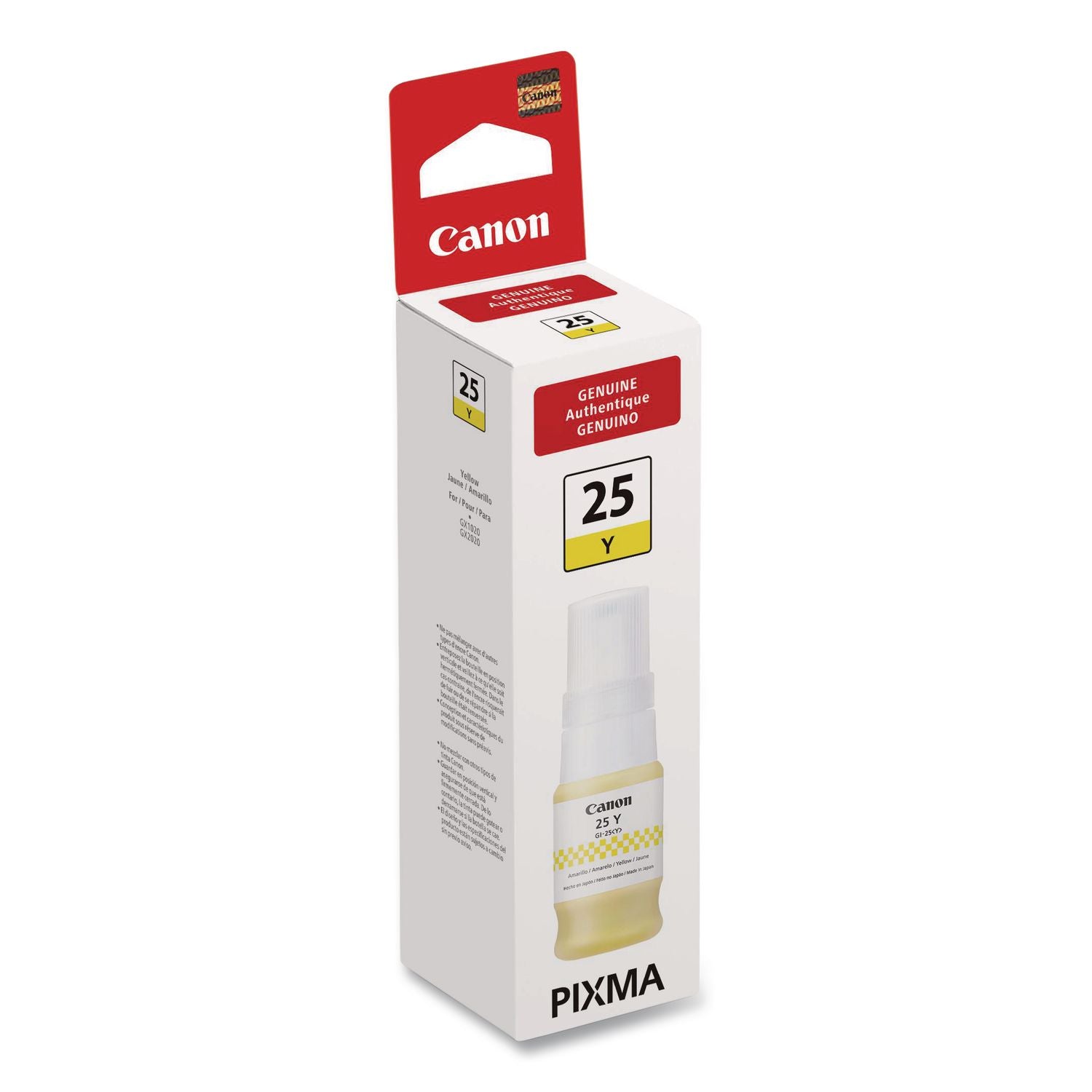Canon GI-25 Ink Bottles - Inkjet - Yellow - 3000 Pages - 37 mL - 1 Each