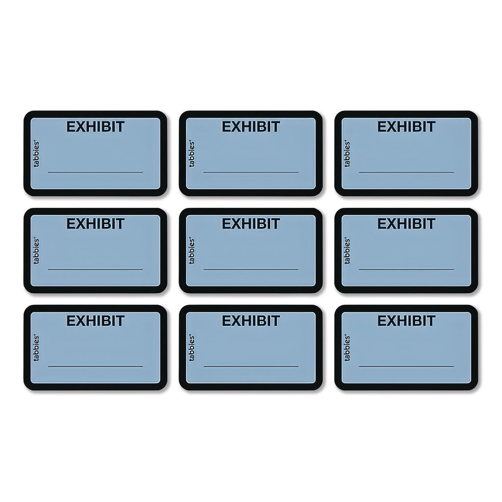 Legal Exhibit Labels, Defendant's Exhibit, 1.63 x 1, Blue, 9/Sheet, 28 Sheets/Pack, 252 Labels/Pack
