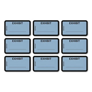 Legal Exhibit Labels, Defendant's Exhibit, 1.63 x 1, Blue, 9/Sheet, 28 Sheets/Pack, 252 Labels/Pack