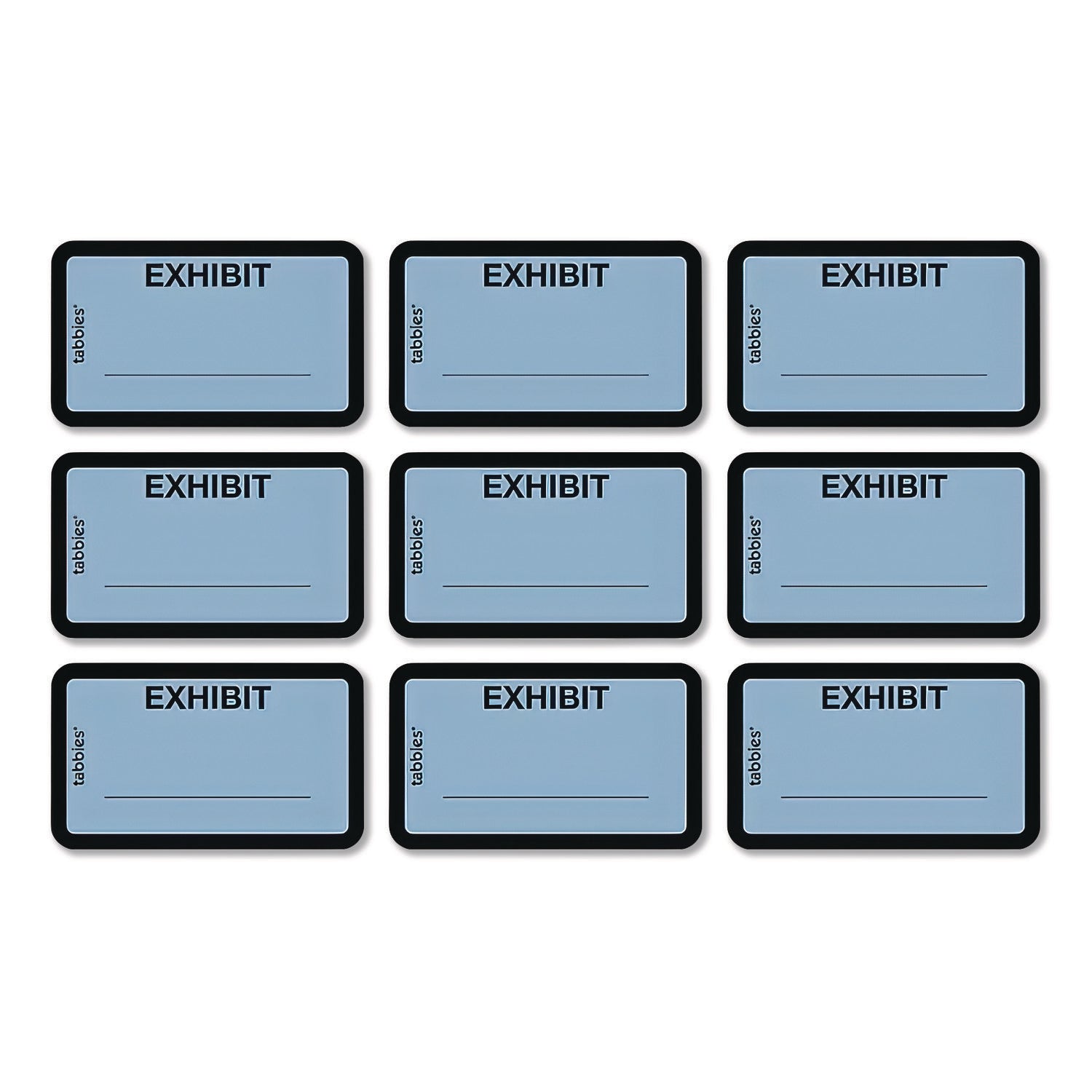 Legal Exhibit Labels, Defendant's Exhibit, 1.63 x 1, Blue, 9/Sheet, 28 Sheets/Pack, 252 Labels/Pack