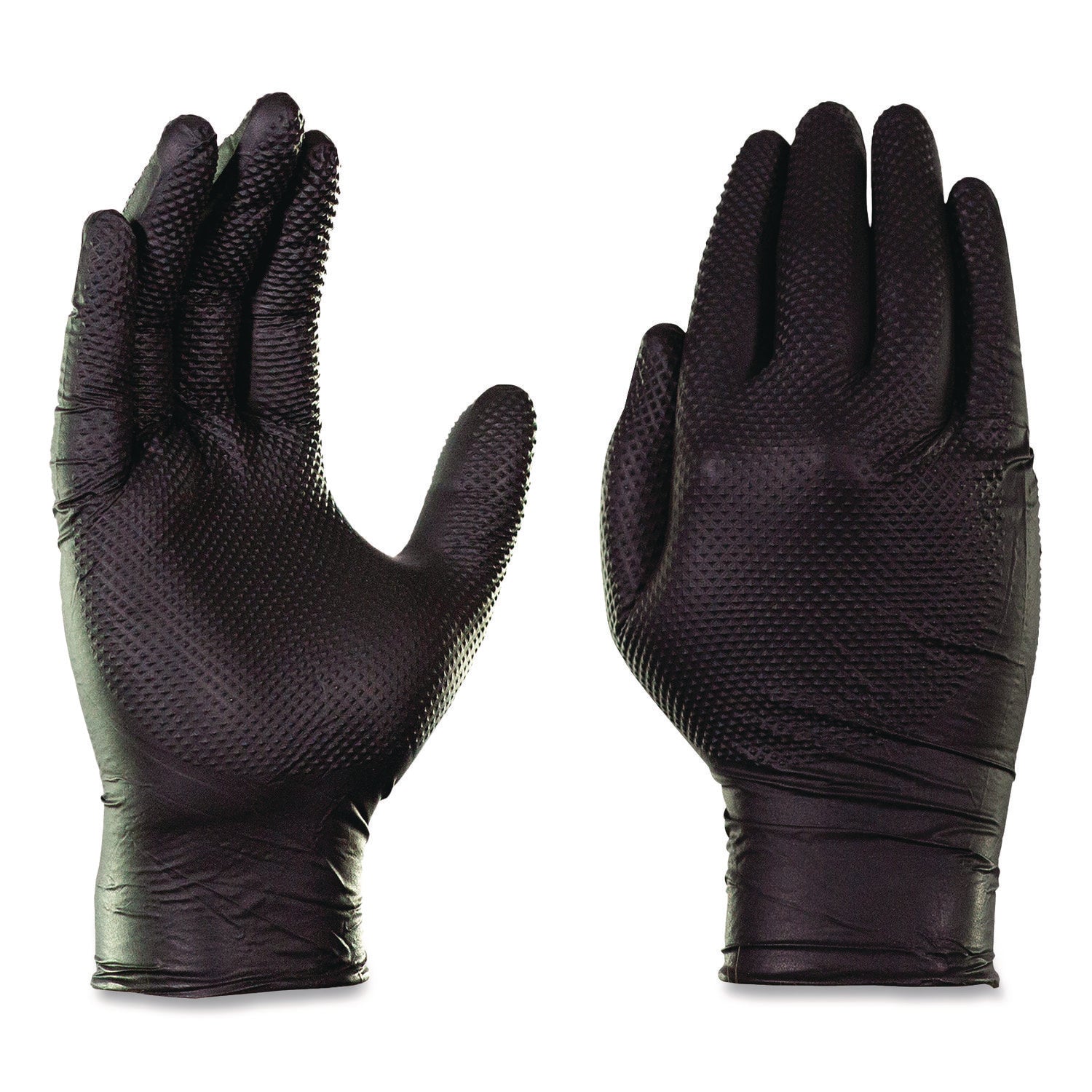 Nitrile Exam Gloves, Powder-Free, 6 mil, Large, Black, 100 Gloves/Box, 10 Boxes/Carton