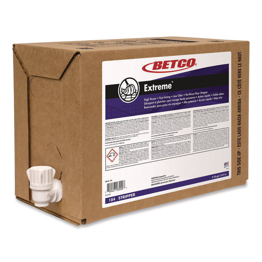 Extreme Floor Stripper, Lemon Scent, 5 gal Bag-in-Box