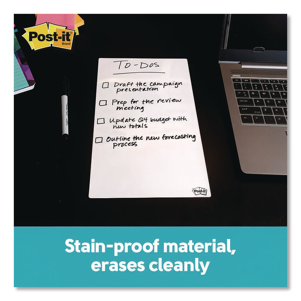 Dry Erase Sheets, 7 x 11.3, White Surface, 3/Pack