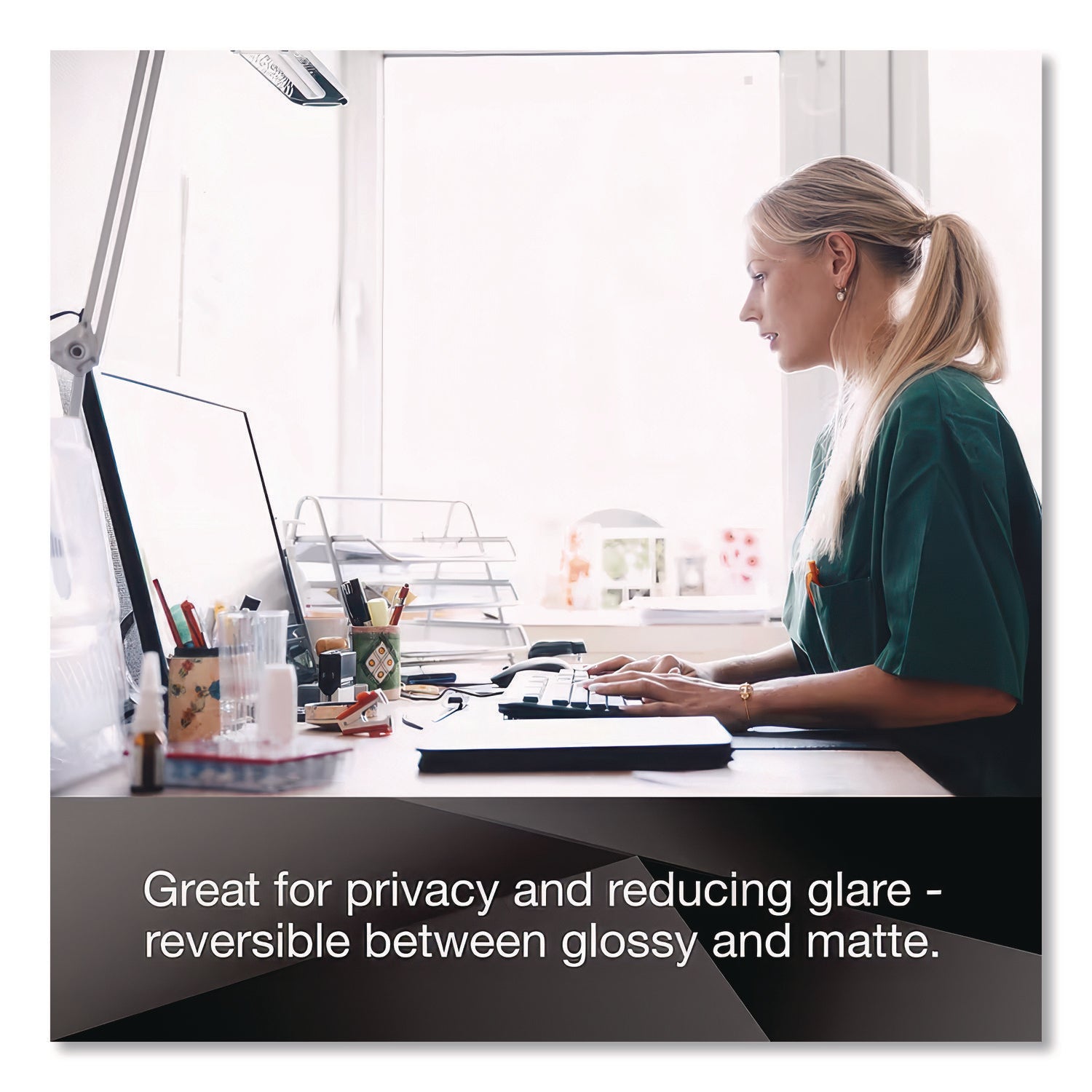 Frameless Blackout Privacy Filter for 24" Widescreen Flat Panel Monitor, 16:9 Aspect Ratio