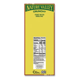 Granola Bars, Crunchy Peanut Butter, 1.5 oz Pouch, 28/Box