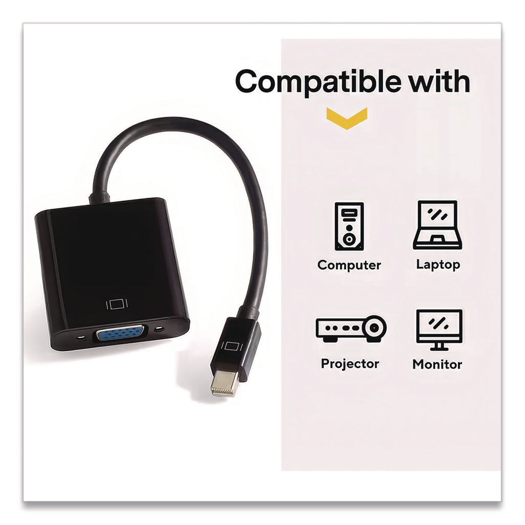Mini DisplayPort to VGA Adapter, 6", Black