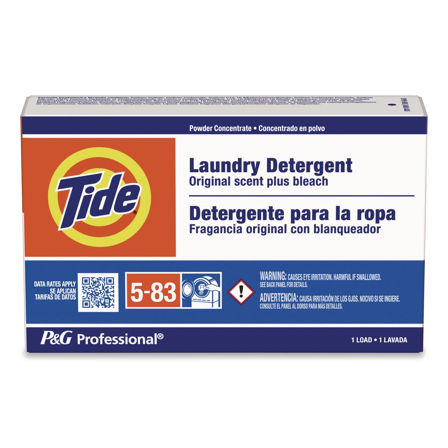 Powder Laundry Detergent Plus Bleach, Original Scent, 1.4 oz Vending Box, 156/Carton
