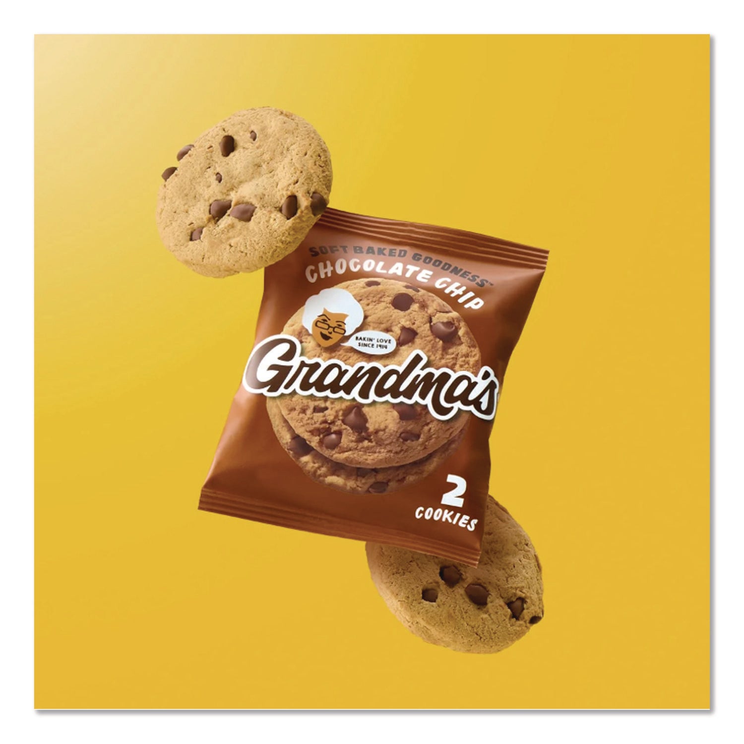 Cookies - Single Serve, Chocolate Chip, 2.5 oz Packet, 60/Carton