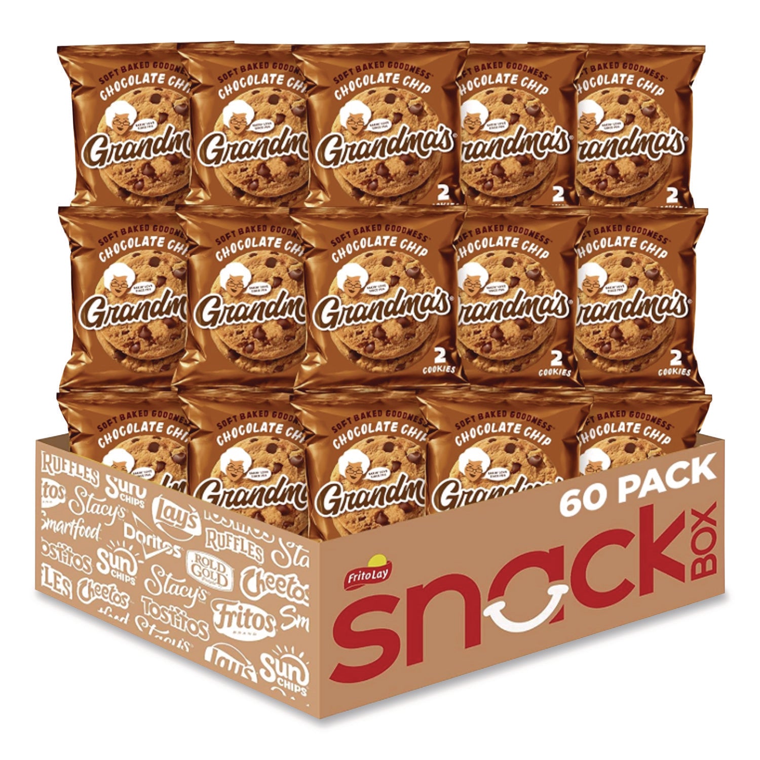 Cookies - Single Serve, Chocolate Chip, 2.5 oz Packet, 60/Carton