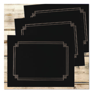Premium Textured Certificate Holder, 12.65 x 9.75, Black, 3/Pack