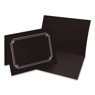 Premium Textured Certificate Holder, 12.65 x 9.75, Black, 3/Pack