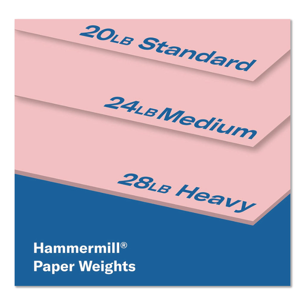 Fore Multipurpose Print Paper, 20 lb Bond Weight, 8.5 x 14, Pink, 500/Ream